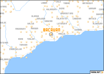 map of Bacauan