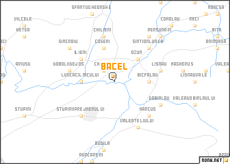 map of Băcel