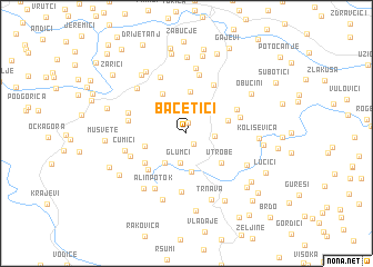 map of Bacetići