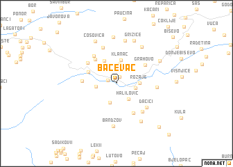 map of Bačevac