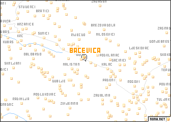 map of Bačevica