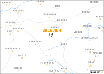 map of Bačevica