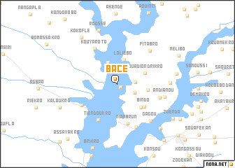 map of Bacé