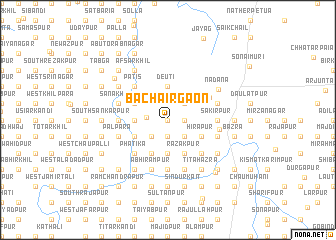 map of Bāchairgaon