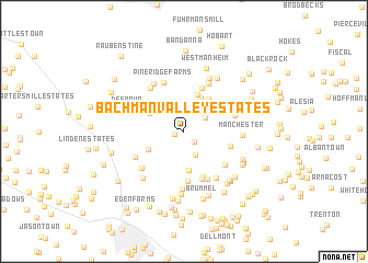 map of Bachman Valley Estates