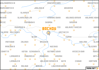 map of Bachów