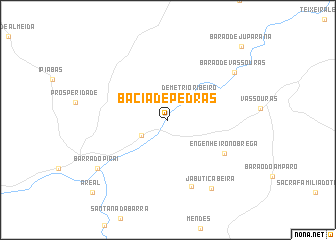 map of Bacia de Pedras