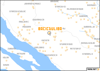 map of Bačić Duliba