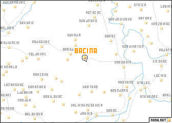 map of Bačina