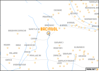 map of Baćin-Dol