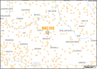 map of Baćine