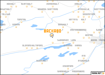 map of Bäckabo