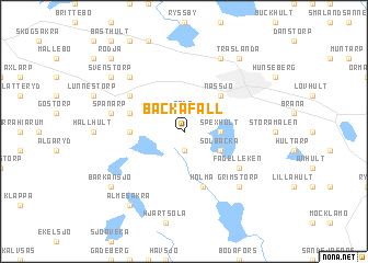 map of Bäckafall