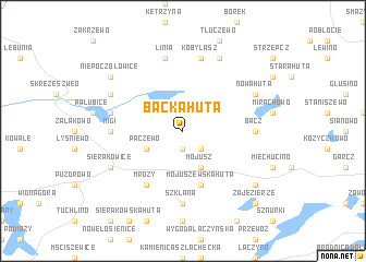 map of Bącka Huta