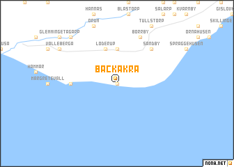 map of Backåkra