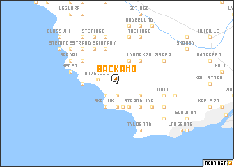 map of Bäckamo