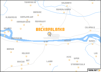 map of Bačka Palanka