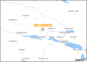map of Bäckaräng