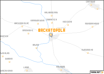 map of Bačka Topola