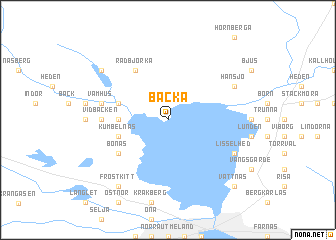 map of Bäcka