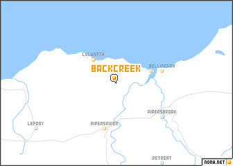 map of Back Creek