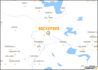 map of Bäckefors