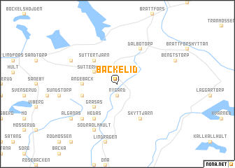 map of Bäckelid