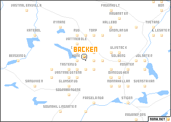 map of Backen