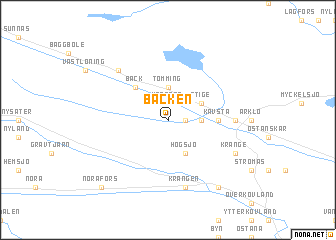 map of Backen