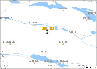 map of Bäcken