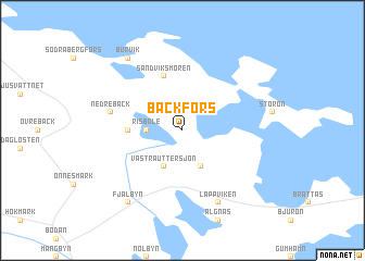 map of Bäckfors