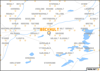 map of Bäckhult