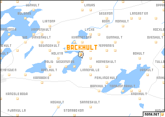 map of Bäckhult