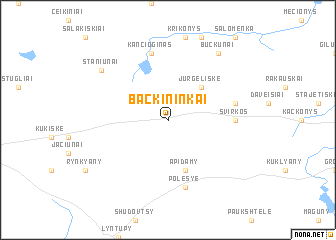 map of Bačkininkai