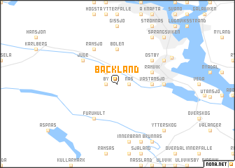 map of Bäckland