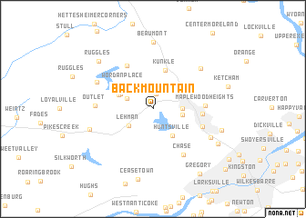 map of Back Mountain