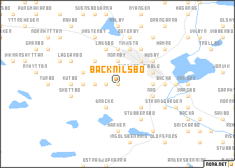 map of Backnilsbo