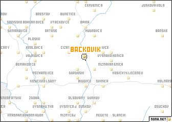 map of Bačkovík