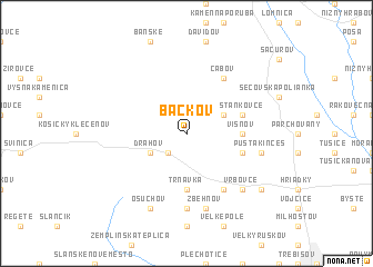 map of Bačkov