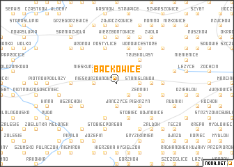 map of Baćkowice