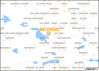 map of Bäckseda