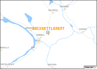 map of Back Settlement