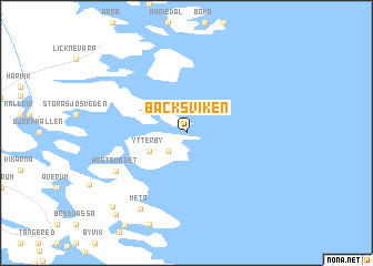 map of Bäcksviken