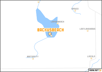 map of Backus Beach