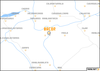 map of Bácor