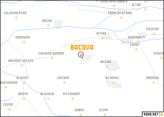 map of Bacova