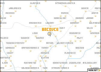 map of Báčovce