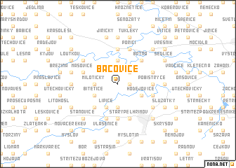 map of Bácovice