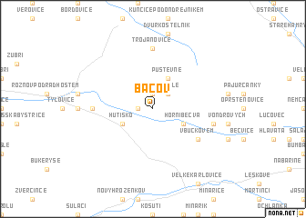 map of Bácov