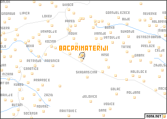 map of Bač pri Materiji